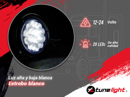 Combo De 10 Plafones Posteriores Blancos 20 Leds Tunelight Foto 5