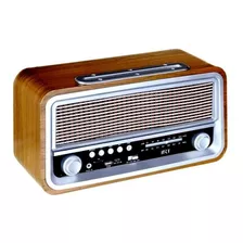 Radio Bluetooth Portátil Retro Irt Usb Am Fm Marrón