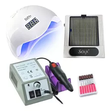 Kit Cabine Sun5 + Lixadeira Motor Mercedes + Coletor Grelha Cor Branco 110v/220v (bivolt)