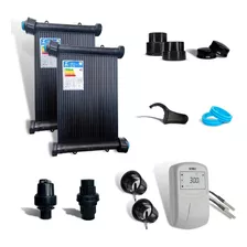 Kit Aquecimento Solar Piscina 45 Placas+controlador+valvulas