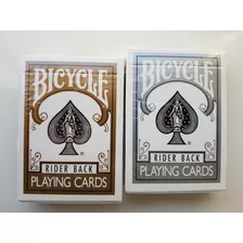 Pack 2 Barajas Cartas Gold-silver Ryder Back Bicycle Fm