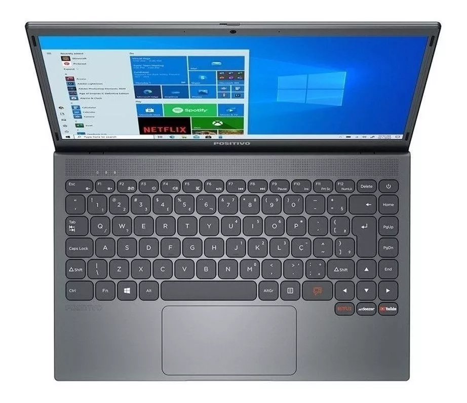 Notebook Positivo Motion Q4128c-s Gray Intel Atom X5 Z8350  4gb De Ram 128gb Ssd, Intel Hd Graphics (cherry Trail) 1366x768px Windows 10 Home