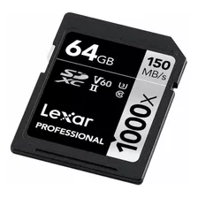 Tarjeta De Memoria Lexar Professional 1000x 64gb