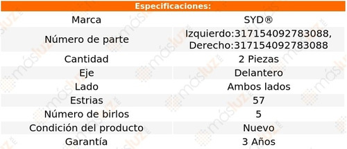 2- Mazas Delanteras Renault Duster 2013/2022 Syd Foto 2