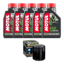 Kit 5 Oleo Motul 15w50 + Filtro Oleo Harley Davidson V-rod