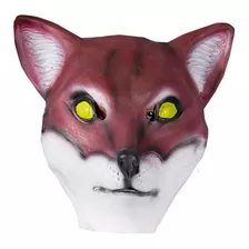 Máscara Hms Fox Animal Látex, Rojo, Un Tamaño.