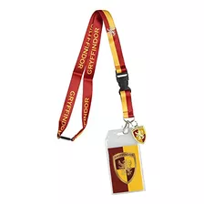Gryffindor Lanyard With 3d Metal Charm Id Card Holder A...
