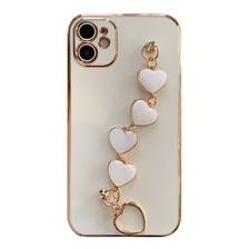 Funda Corazón Color Blanca Para iPhone 12 Pro Deluxe