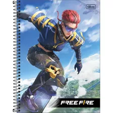 Caderno 10matéria Freefire Capa Dura Univers. 160f Tilibra