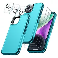 Funda Temdan Para iPhone 14 C/ Cubre Cam Pant Cyan