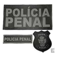 Emborrachado Patch Kit Polícia Penal Costa, Peito, Brasão
