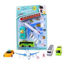 Brinquedo Kit Aeroporto Educativo Divertido Fricção Tk 