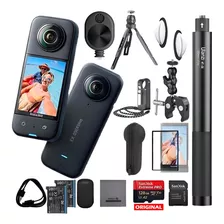 Câmera De Vídeo Insta360 X3 5.7k Preta + Super Kit No Brasil