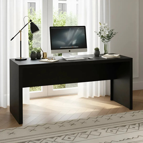 Mesa Escrivaninha Para Escritório Cor Preto Tecno Mobili Me4109