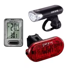 Cateye Kit Ciclo Velo 7 + Farol El135 + Vista Light Ld135