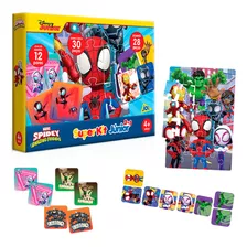 Jogo Memória Dominó Super Kit Spidey Homem Aranha Tabuleiro