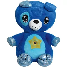 Cachorro Azul Tierno De Peluche Con Luces - Ontel