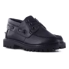 Zapato Niño Boomerang Leñador Tap Cuero Uniforme 002.br001