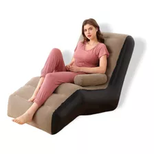 Sofa Sillon Inflable Reclinable Tipo Puf Ultra Comodo Brazo