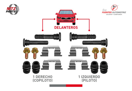 2 Kit Bujes Y Pernos Caliper Atos 2001 2002 Disco Ventilado Foto 2