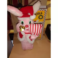 Duracell Muñeco Peluche Conejito Conejo Navidad 1994 Campana