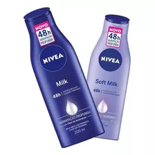 Kit 2 Und Creme Nivea Hidratante 200ml - Milk + Soft Milk