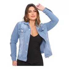 Jaqueta Feminina Jeans Clara/escura