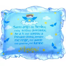 Travesseiro Anjo Da Guarda Almofada Para Quarto Bebe Menino