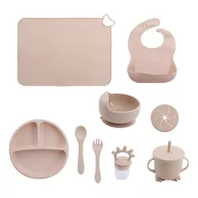 Kit Alimentação Bebê Talher Chupeta Babador Infantil 10 Pçs