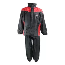 Impermeable 2 Piezas Negro/rojo Set