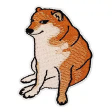 Parche Bordado Cheems Perro Doge Shiba Inu Mascota Adherib
