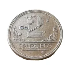 Moeda 2 Cruzeiros 1951 Escassa