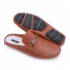 Tênis Drive Mocassim Babuche Mule Masculino Em Couro