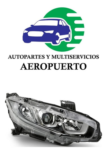 2016-17-18-19-2020-2021 Honda Civic Faro Foco Unidad Led Rh! Foto 3