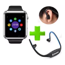 Reloj Inteligente + Auriculares Bluetooth Mp3 Fm Sd Llamadas