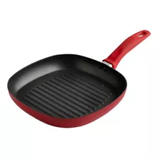 Bifera Plancha Teflón Antiadherente Pyrex Fuego 26cm Color Rojo