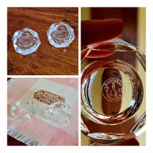 Par De Saleros Antiguos De Cristal De Baccarat Sellado