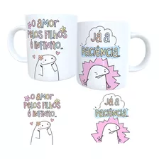 Caneca Xícara Dia Das Mães Flork Mae Frase Paciência