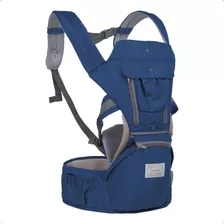 Bolsa Canguru Ergonômico Bebê Azul Mamãe 12 Posições 3 Em 1