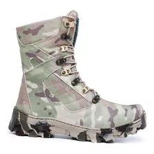 Coturno Masculino Camuflado Tratorado Militar Confortável