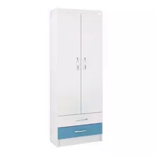 Ropero 2 Puertas 2 Cajones Bl/az - Bl/rs Laser Tv