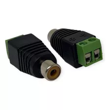 Conector Rca Jack Hembra 2.5x5.5 Mm Con Bornera Par