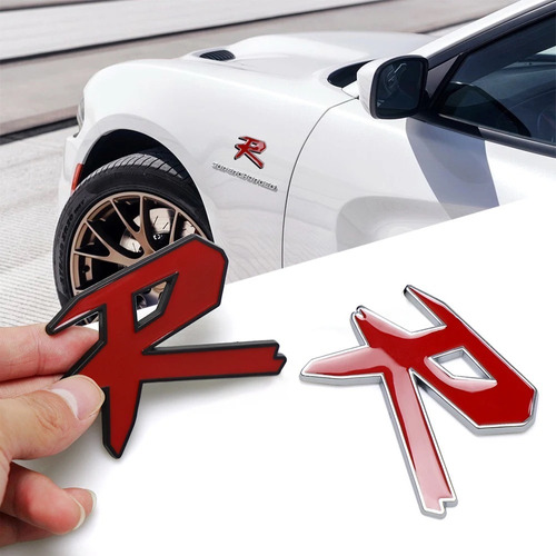 Letras R Racing 3d Auto Emblema Logo Metlico (1 Pieza)  Foto 2
