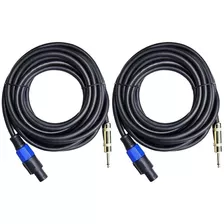 Pack 2 Cables Bafle Speakon Plug 20 Mts 2x1mm Profesional 
