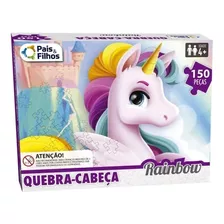 Quebra Cabeça 150 Peças Rainbow Unicórnio - Pais E Filhos