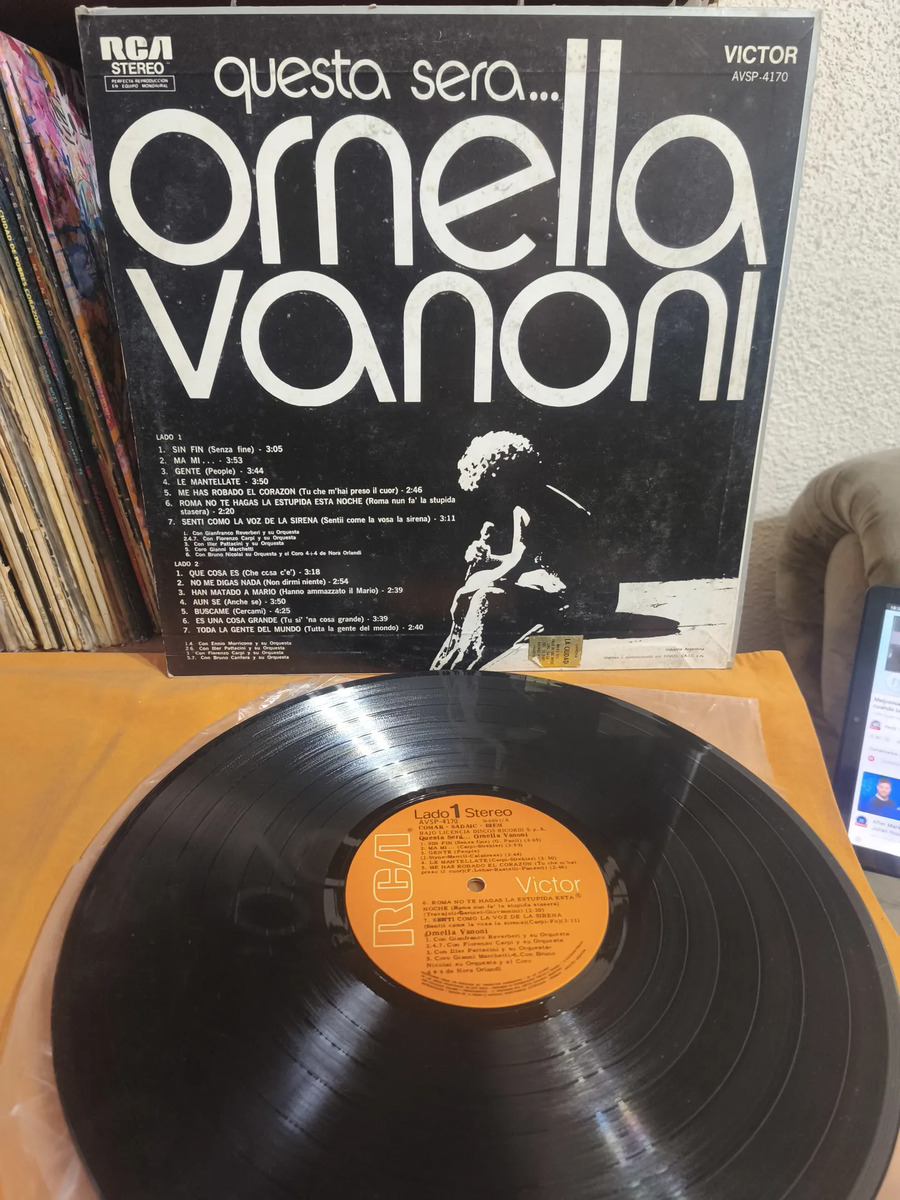 Ornella Vanoni - Questa Sera - vinilo 1973