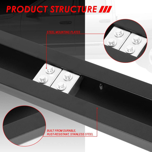 Estribos De Barra Nerf De 5 Pulgadas Compatibles Con Ram 150 Foto 3