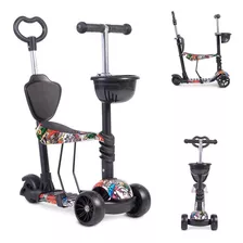 Patineta Scooter 5 En Musical Y Con Luces Estampada Niños