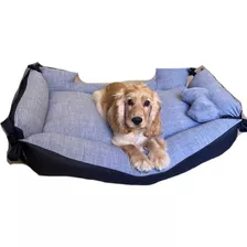 Cama Para Pets Grandes - Cinza E Preto