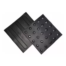 50pçs Piso Tatil Alerta Direcional Preto Borracha Pvc 25x25